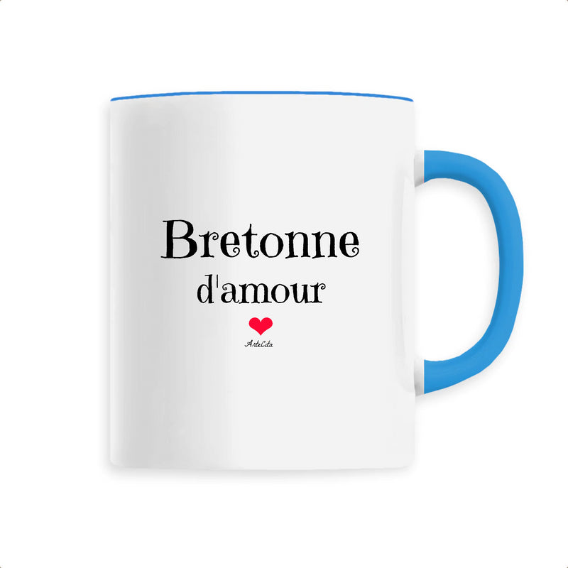 Cadeau anniversaire : Mug - Bretonne d'amour - 6 Coloris - Cadeau Original & Tendre - Cadeau Personnalisable - Cadeaux-Positifs.com -Unique-Bleu-