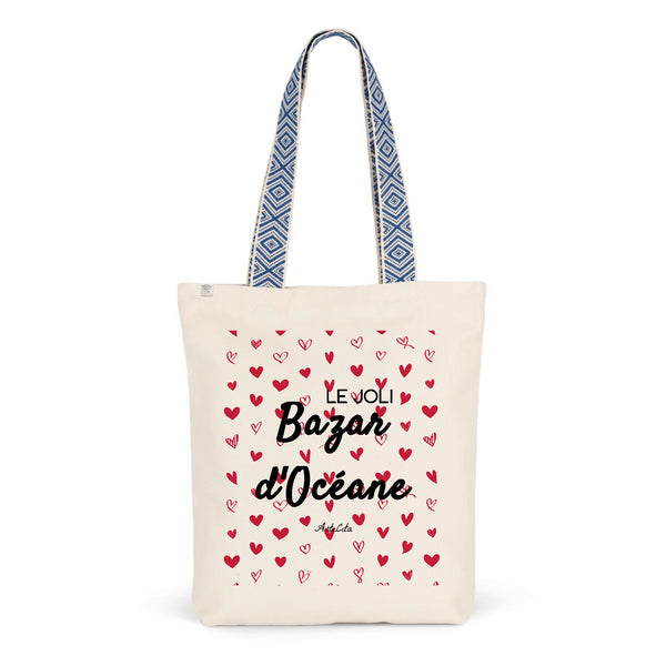 Tote Bag Premium - Le joli Bazar d'Océane - 2 Coloris - Durable - Cadeau Personnalisable - Cadeaux-Positifs.com -Unique-Bleu-