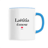 Mug - Laëtitia d'amour - 6 Coloris - Cadeau Original & Tendre - Cadeau Personnalisable - Cadeaux-Positifs.com -Unique-Bleu-