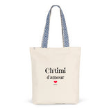 Tote Bag Premium - Ch'timi d'amour - 2 Coloris - Cadeau Durable - Cadeau Personnalisable - Cadeaux-Positifs.com -Unique-Bleu-