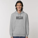 Sweat à Capuche - Breton - Coton Bio - 5 Coloris - Cadeau Original - Cadeau Personnalisable - Cadeaux-Positifs.com -XS-Blanc-