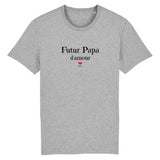 T-Shirt - Futur Papa d'amour - Coton Bio - 7 Coloris - Cadeau Original - Cadeau Personnalisable - Cadeaux-Positifs.com -XS-Gris-