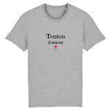 T-Shirt - Tonton d'amour - Coton Bio - 7 Coloris - Cadeau Original - Cadeau Personnalisable - Cadeaux-Positifs.com -XS-Gris-