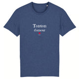 T-Shirt - Tonton d'amour - Coton Bio - 7 Coloris - Cadeau Original - Cadeau Personnalisable - Cadeaux-Positifs.com -XS-Indigo-
