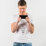 T-Shirt - All you need is Love and Video Games - Coton Bio - Cadeau Original - Cadeau Personnalisable - Cadeaux-Positifs.com -XS-Blanc-