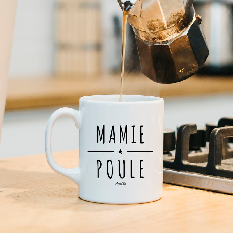 Cadeau anniversaire : Mug - Mamie Poule - 6 Coloris - Cadeau Original - Cadeau Personnalisable - Cadeaux-Positifs.com -Unique-Blanc-