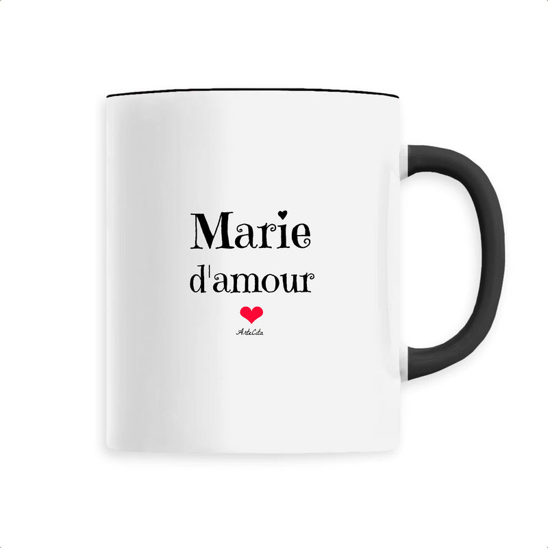 Cadeau anniversaire : Mug - Marie d'amour - 6 Coloris - Cadeau Original & Tendre - Cadeau Personnalisable - Cadeaux-Positifs.com -Unique-Noir-