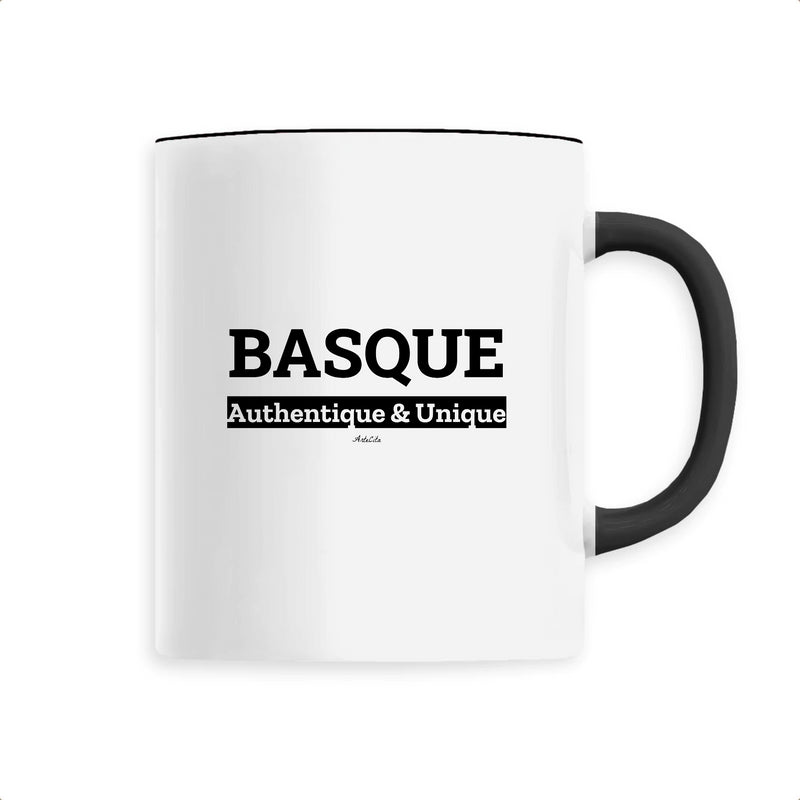 Cadeau anniversaire : Mug - Basque Authentique & Unique - 6 Coloris - Cadeau Original - Cadeau Personnalisable - Cadeaux-Positifs.com -Unique-Noir-