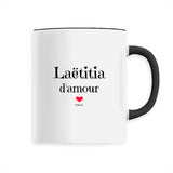 Mug - Laëtitia d'amour - 6 Coloris - Cadeau Original & Tendre - Cadeau Personnalisable - Cadeaux-Positifs.com -Unique-Noir-