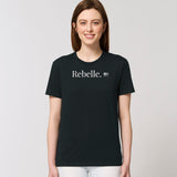 T-Shirt - Rebelle - Coton Bio - Unisexe - Cadeau Original - Cadeau Personnalisable - Cadeaux-Positifs.com -XS-Noir-