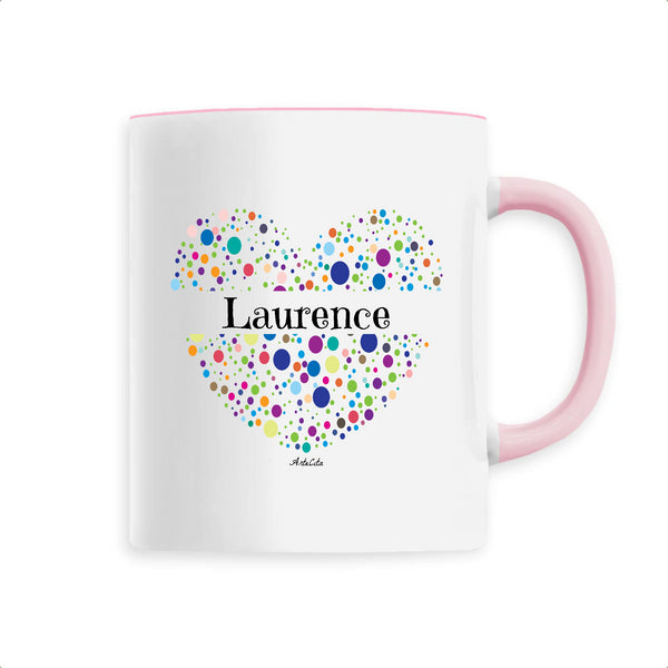 Mug - Laurence (Coeur) - 6 Coloris - Cadeau Unique & Tendre - Cadeau Personnalisable - Cadeaux-Positifs.com -Unique-Rose-