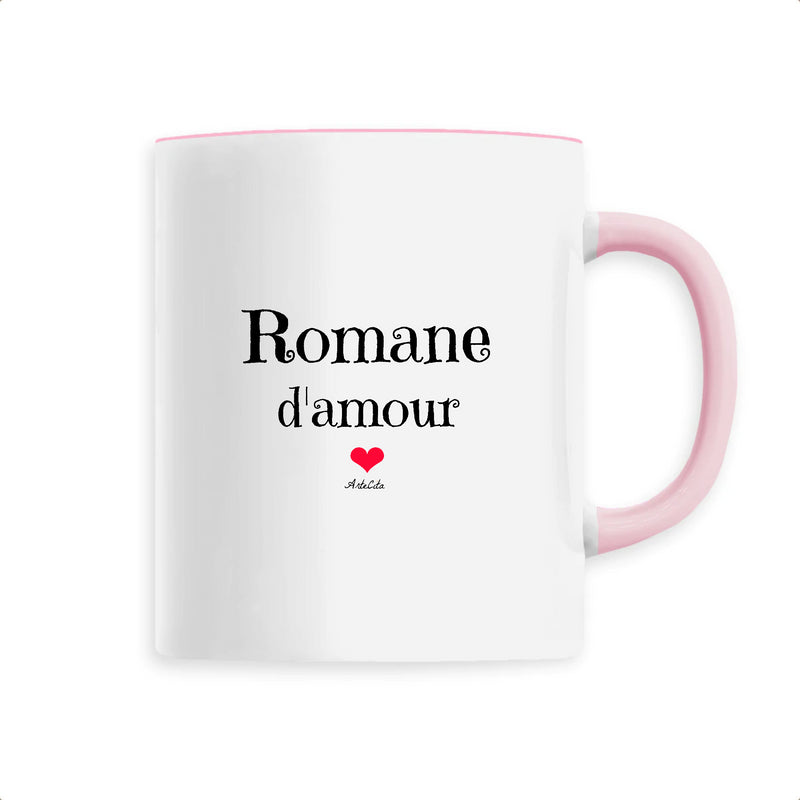Cadeau anniversaire : Mug - Romane d'amour - 6 Coloris - Cadeau Original & Tendre - Cadeau Personnalisable - Cadeaux-Positifs.com -Unique-Rose-