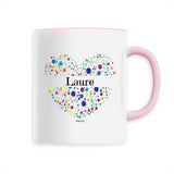 Mug - Laure (Coeur) - 6 Coloris - Cadeau Unique & Tendre - Cadeau Personnalisable - Cadeaux-Positifs.com -Unique-Rose-