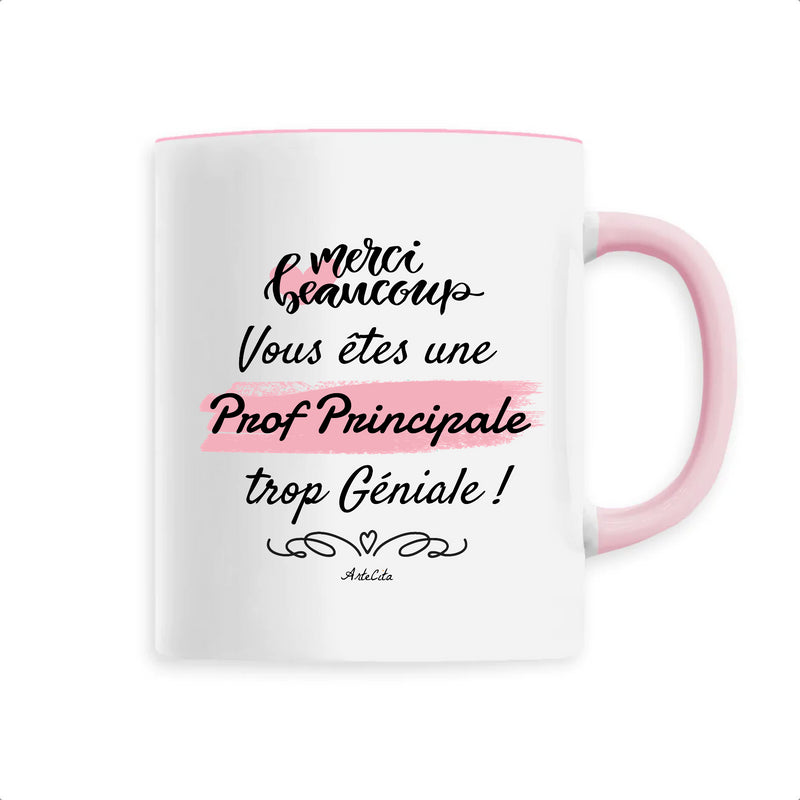 Cadeau anniversaire : Mug - Merci Prof Principale - 6 Coloris - Cadeau Original - Cadeau Personnalisable - Cadeaux-Positifs.com -Unique-Rose-