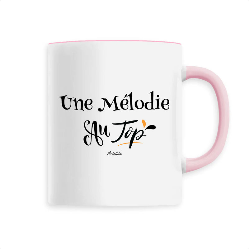 Cadeau anniversaire : Mug - Une Mélodie au Top - 6 Coloris - Cadeau Original - Cadeau Personnalisable - Cadeaux-Positifs.com -Unique-Rose-