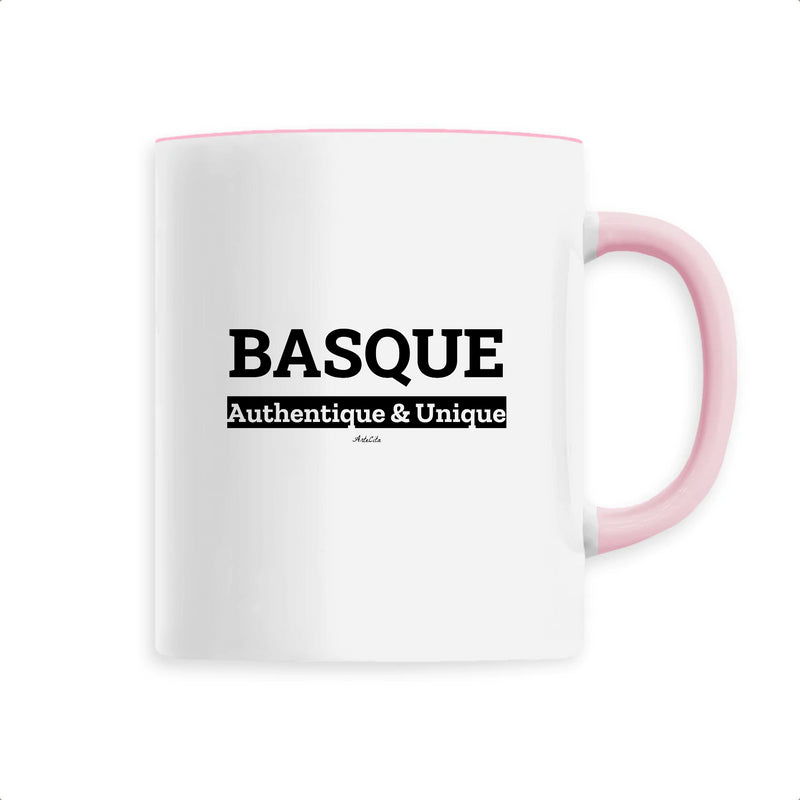 Cadeau anniversaire : Mug - Basque Authentique & Unique - 6 Coloris - Cadeau Original - Cadeau Personnalisable - Cadeaux-Positifs.com -Unique-Rose-