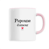 Mug - Papoune d'amour - 6 Coloris - Cadeau Original & Tendre - Cadeau Personnalisable - Cadeaux-Positifs.com -Unique-Rose-