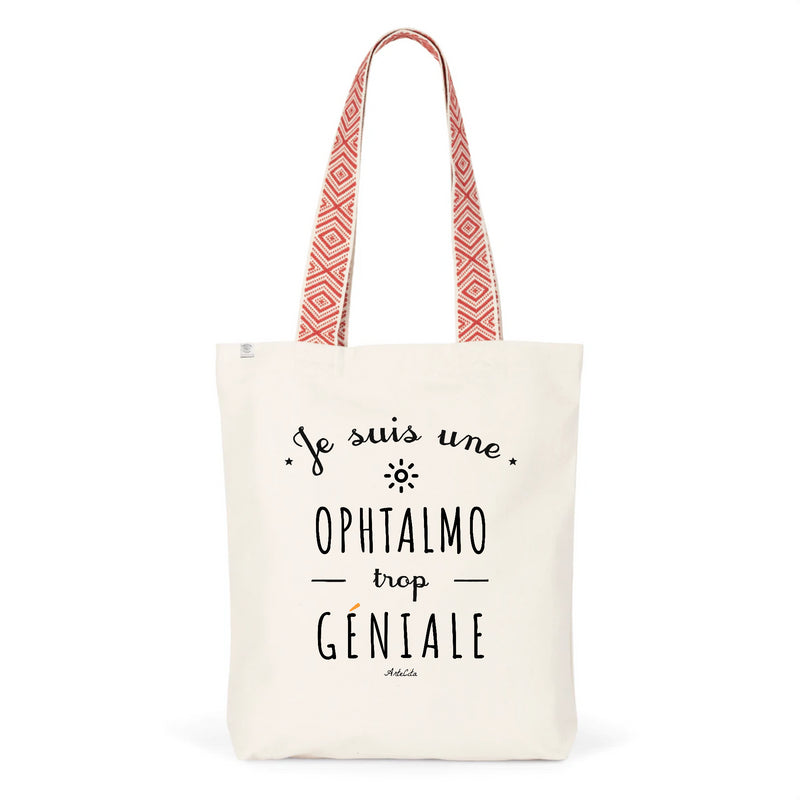 Cadeau anniversaire : Tote Bag Premium - Ophtalmo trop Géniale - 2 Coloris - Cadeau Durable - Cadeau Personnalisable - Cadeaux-Positifs.com -Unique-Rouge-