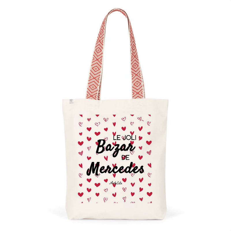 Cadeau anniversaire : Tote Bag Premium - Le joli Bazar de Mercedes - 2 Coloris - Durable - Cadeau Personnalisable - Cadeaux-Positifs.com -Unique-Rouge-