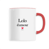 Mug - Lolo d'amour - 6 Coloris - Cadeau Original & Tendre - Cadeau Personnalisable - Cadeaux-Positifs.com -Unique-Rouge-
