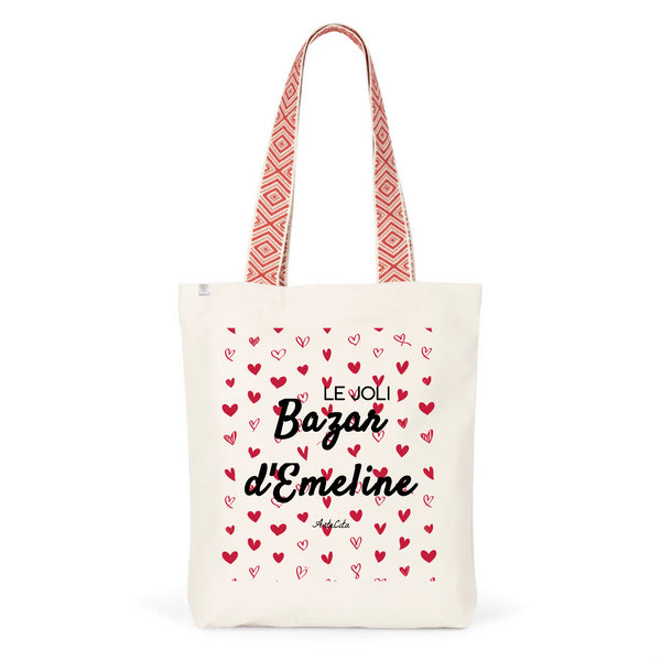 Tote Bag Premium - Le joli Bazar d'Emeline - 2 Coloris - Durable - Cadeau Personnalisable - Cadeaux-Positifs.com -Unique-Rouge-