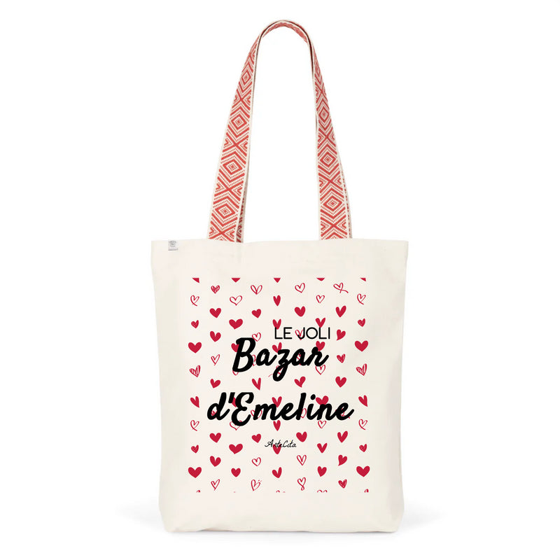Cadeau anniversaire : Tote Bag Premium - Le joli Bazar d'Emeline - 2 Coloris - Durable - Cadeau Personnalisable - Cadeaux-Positifs.com -Unique-Rouge-