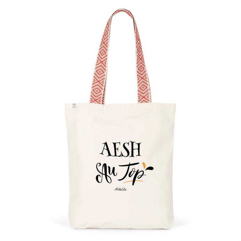 Cadeau anniversaire : Tote Bag Premium - AESH au Top - 2 Coloris - Cadeau Durable - Cadeau Personnalisable - Cadeaux-Positifs.com -Unique-Rouge-