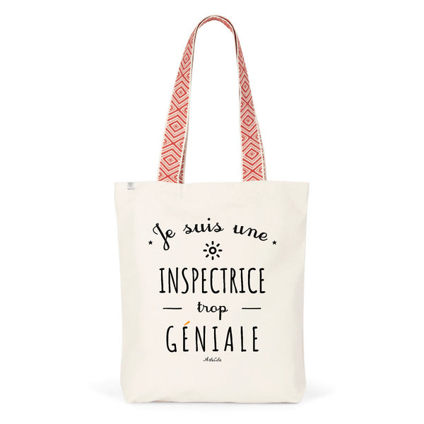 Tote Bag Premium - Inspectrice trop Géniale - 2 Coloris - Durable - Cadeau Personnalisable - Cadeaux-Positifs.com -Unique-Rouge-