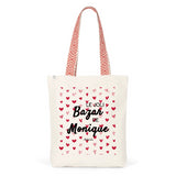 Tote Bag Premium - Le joli Bazar de Monique - 2 Coloris - Durable - Cadeau Personnalisable - Cadeaux-Positifs.com -Unique-Rouge-