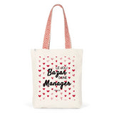Tote Bag Premium - Le joli Bazar d'une Manager - 2 Coloris - Durable - Cadeau Personnalisable - Cadeaux-Positifs.com -Unique-Rouge-