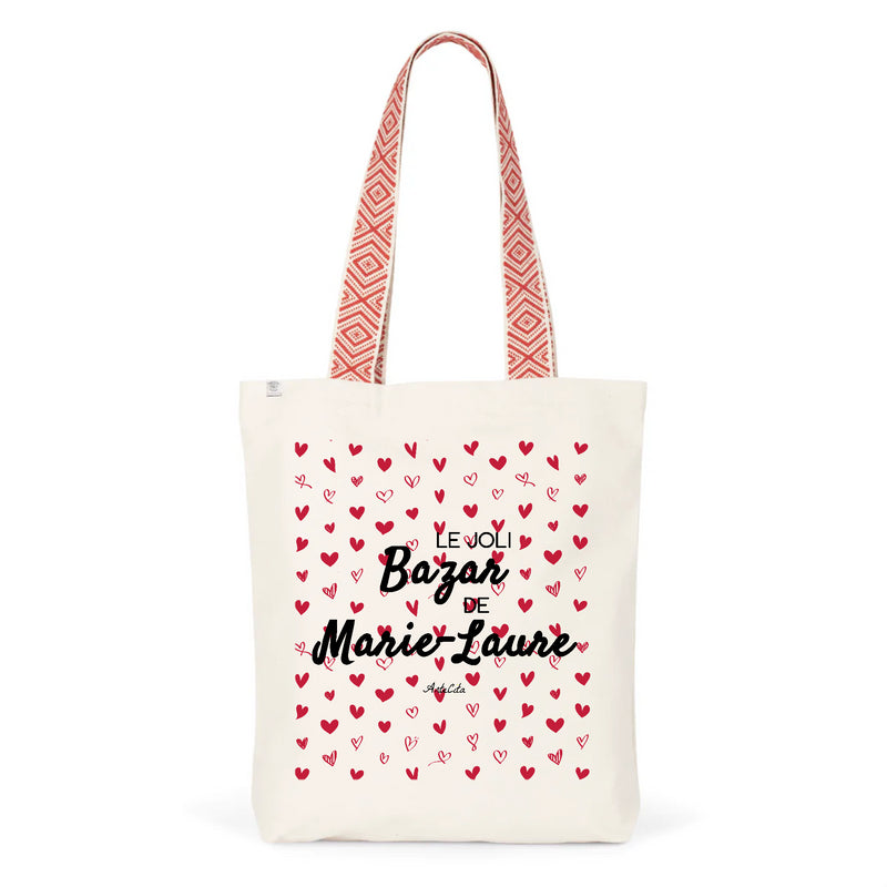 Cadeau anniversaire : Tote Bag Premium - Le joli Bazar de Marie-Laure - 2 Coloris - Durable - Cadeau Personnalisable - Cadeaux-Positifs.com -Unique-Rouge-