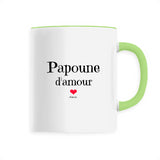 Mug - Papoune d'amour - 6 Coloris - Cadeau Original & Tendre - Cadeau Personnalisable - Cadeaux-Positifs.com -Unique-Vert-
