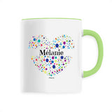 Mug - Mélanie (Coeur) - 6 Coloris - Cadeau Unique & Tendre - Cadeau Personnalisable - Cadeaux-Positifs.com -Unique-Vert-