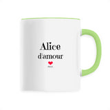 Mug - Alice d'amour - 6 Coloris - Cadeau Original & Tendre - Cadeau Personnalisable - Cadeaux-Positifs.com -Unique-Vert-