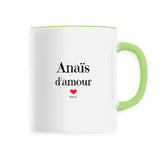 Mug - Anaïs d'amour - 6 Coloris - Cadeau Original & Tendre - Cadeau Personnalisable - Cadeaux-Positifs.com -Unique-Vert-