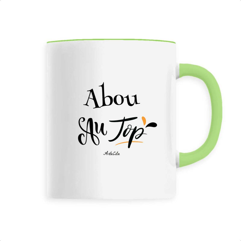 Cadeau anniversaire : Mug - Abou au Top - 6 Coloris - Cadeau Original - Cadeau Personnalisable - Cadeaux-Positifs.com -Vert-