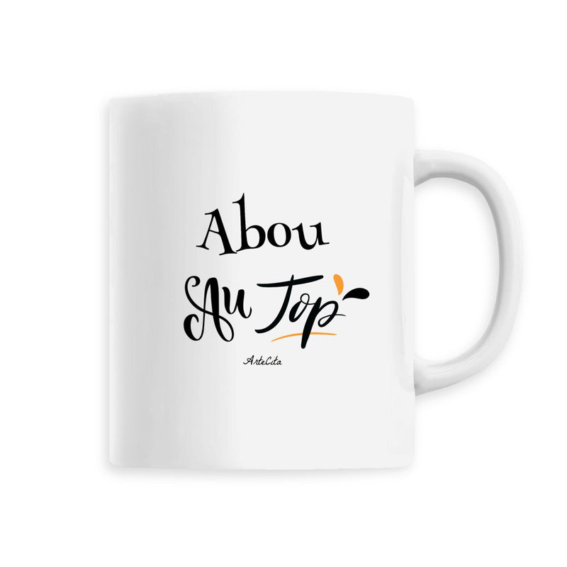 Cadeau anniversaire : Mug - Abou au Top - 6 Coloris - Cadeau Original - Cadeau Personnalisable - Cadeaux-Positifs.com -Blanc-