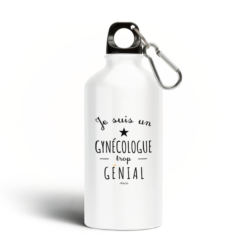 Cadeau anniversaire : Gourde - Un Gynécologue trop Génial - Sans BPA - Cadeau Durable - Cadeau Personnalisable - Cadeaux-Positifs.com -Blanc-500 ML-