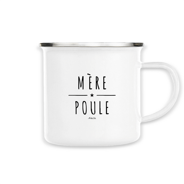 Mug - Mère Poule - Métal émaillé - Cadeau Original - Cadeau Personnalisable - Cadeaux-Positifs.com -Unique-Blanc-