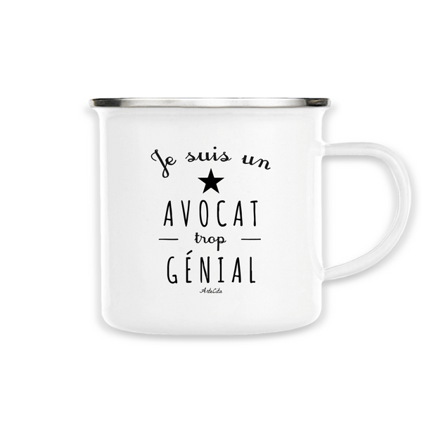 Mug - Un Avocat trop Génial - Métal émaillé - Cadeau Original - Cadeau Personnalisable - Cadeaux-Positifs.com -Unique-Blanc-
