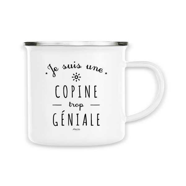 Mug - Une Copine trop Géniale - Métal émaillé - Cadeau Original - Cadeau Personnalisable - Cadeaux-Positifs.com -Unique-Blanc-