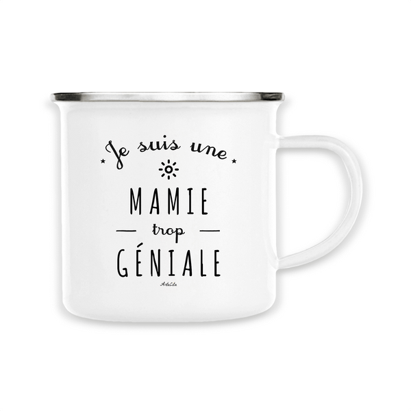 Mug - Une Mamie trop Géniale - Métal émaillé - Cadeau Original - Cadeau Personnalisable - Cadeaux-Positifs.com -Unique-Blanc-
