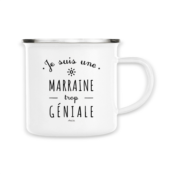 Mug - Une Marraine trop Géniale - Métal émaillé - Cadeau Original - Cadeau Personnalisable - Cadeaux-Positifs.com -Unique-Blanc-