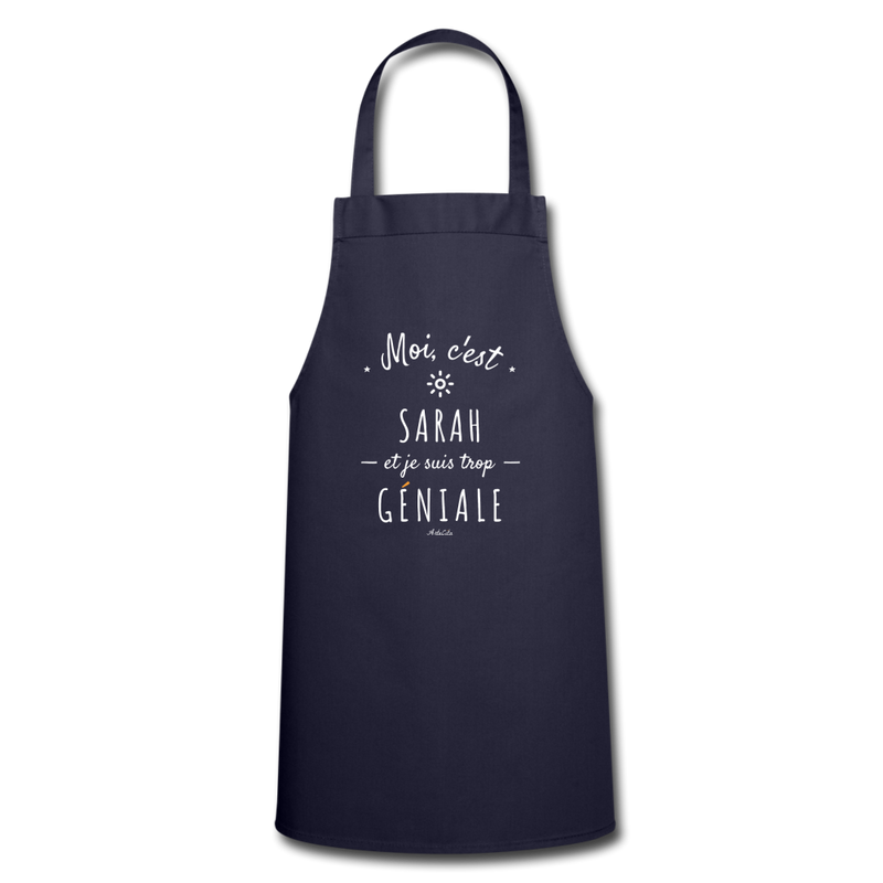 Cadeau anniversaire : Tablier - Sarah est trop Géniale - 7 Coloris - Cadeau Original - Cadeau Personnalisable - Cadeaux-Positifs.com -navy-