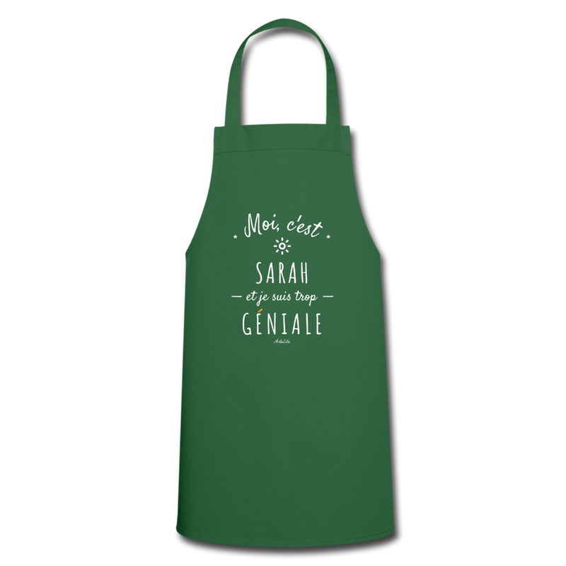 Cadeau anniversaire : Tablier - Sarah est trop Géniale - 7 Coloris - Cadeau Original - Cadeau Personnalisable - Cadeaux-Positifs.com -green-