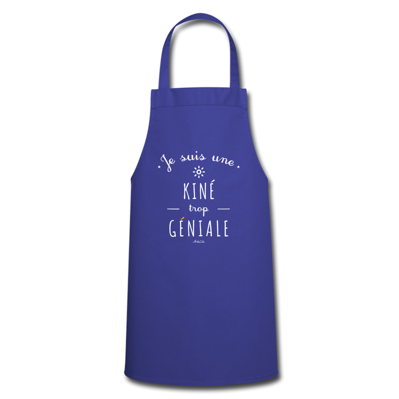 Cadeau anniversaire : Tablier - Une Kiné trop Géniale - 7 Coloris - Cadeau Original - Cadeau Personnalisable - Cadeaux-Positifs.com -bleu royal-