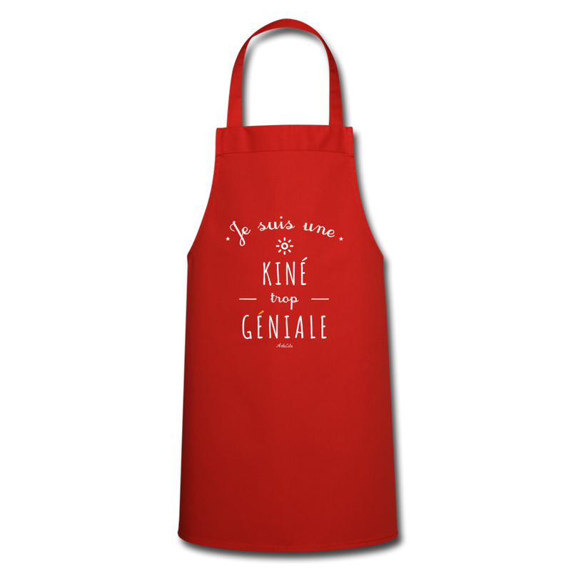 Cadeau anniversaire : Tablier - Une Kiné trop Géniale - 7 Coloris - Cadeau Original - Cadeau Personnalisable - Cadeaux-Positifs.com -rouge-