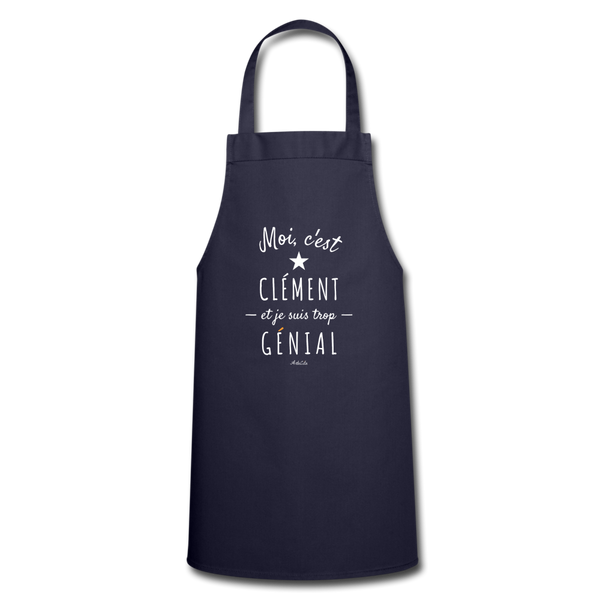 Tablier - Clément est trop Génial - 7 Coloris - Cadeau Original - Cadeau Personnalisable - Cadeaux-Positifs.com -marine-