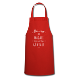 Tablier - Magali est trop Géniale - 7 Coloris - Cadeau Original - Cadeau Personnalisable - Cadeaux-Positifs.com -rouge-