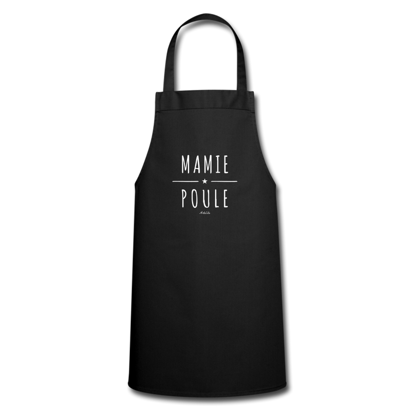 Cadeau anniversaire : Tablier - Mamie Poule - 7 Coloris - Cadeau Original - Cadeau Personnalisable - Cadeaux-Positifs.com -noir-